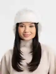 Белый шапка ушанка унисекс