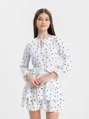 Молочный платье женское с сердечками Tiffan