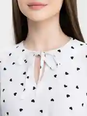 Молочный платье женское с сердечками Tiffan