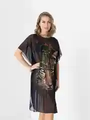 Хаки туника пляжная прозрачная, накидка парео для бассейна