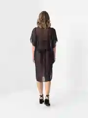 Хаки туника пляжная прозрачная, накидка парео для бассейна