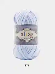 Лавандовый пряжа плюшевая Alize Velluto, микрополиэстер, 100 г, 68 м