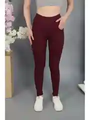 Бордовый джеггинсы женские