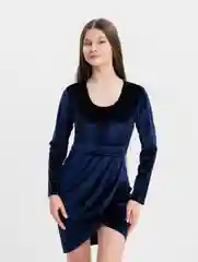 Лазурный женское платье, вечернее, бархатное