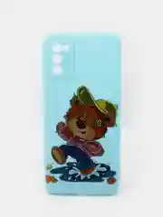 Хаки чехол силиконовый с принтом и защитой камеры Samsung Galaxy A03s