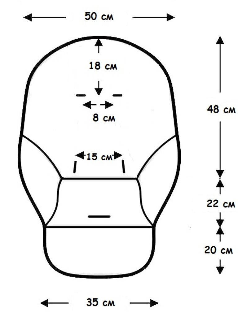 Выкройка чехол на детский стульчик