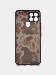 Тёмно-бордовый чехол с рисунком на Infinix Smart 6 и Smart 6 HD (Инфиникс Смарт 6 и Смарт 6 HD)