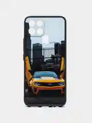 Золотой чехол с рисунком на Infinix Smart 6 и Smart 6 HD (Инфиникс Смарт 6 и Смарт 6 HD)