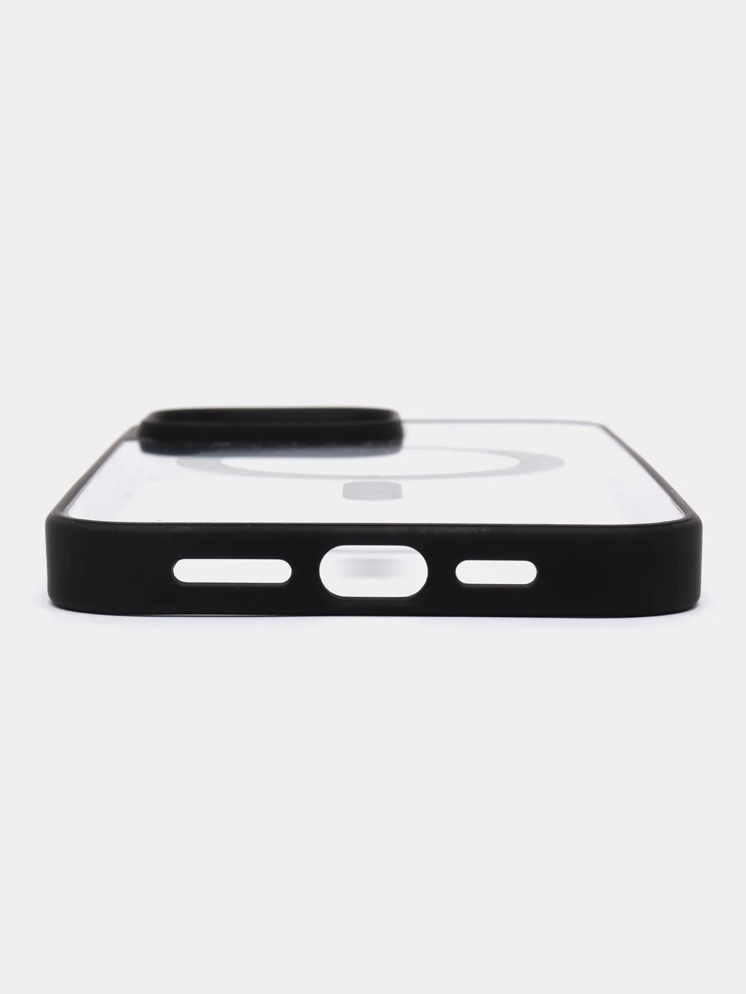 Черный чехол для iPhone 11, MagSafe 14, 14 Pro, 14 Plus, 14 Pro Max, 13 Pro Max, прозрачный