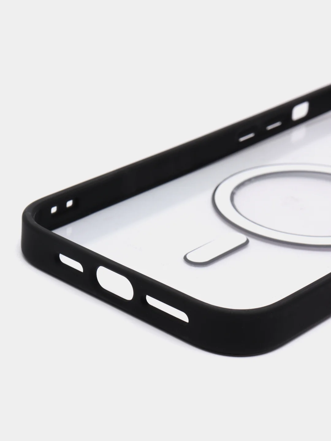 Черный чехол для iPhone 11, MagSafe 14, 14 Pro, 14 Plus, 14 Pro Max, 13 Pro Max, прозрачный