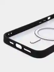 Черный чехол для iPhone 11, MagSafe 14, 14 Pro, 14 Plus, 14 Pro Max, 13 Pro Max, прозрачный