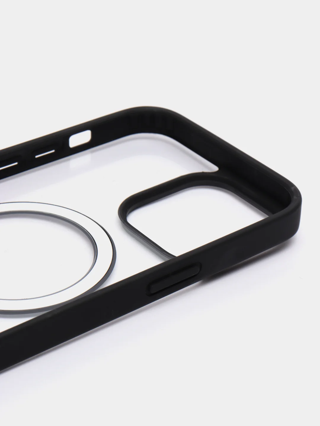 Черный чехол для iPhone 11, MagSafe 14, 14 Pro, 14 Plus, 14 Pro Max, 13 Pro Max, прозрачный