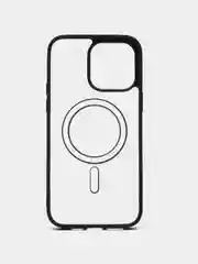 Черный чехол для iPhone 11, MagSafe 14, 14 Pro, 14 Plus, 14 Pro Max, 13 Pro Max, прозрачный