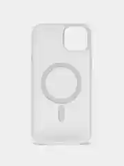 Белый чехол для iPhone 11, MagSafe 14, 14 Pro, 14 Plus, 14 Pro Max, 13 Pro Max, прозрачный