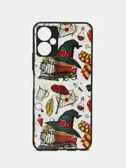 Тёмно-бордовый чехол с рисунком на Tecno Spark 9 Pro (Текно Спарк 9 Pro)