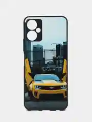 Золотой чехол с рисунком на Tecno Spark 9 Pro (Текно Спарк 9 Pro)