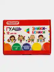 Гуашь ПИФАГОР ЭНИКИ-БЕНИКИ, 12 цветов по 10 мл, 191330