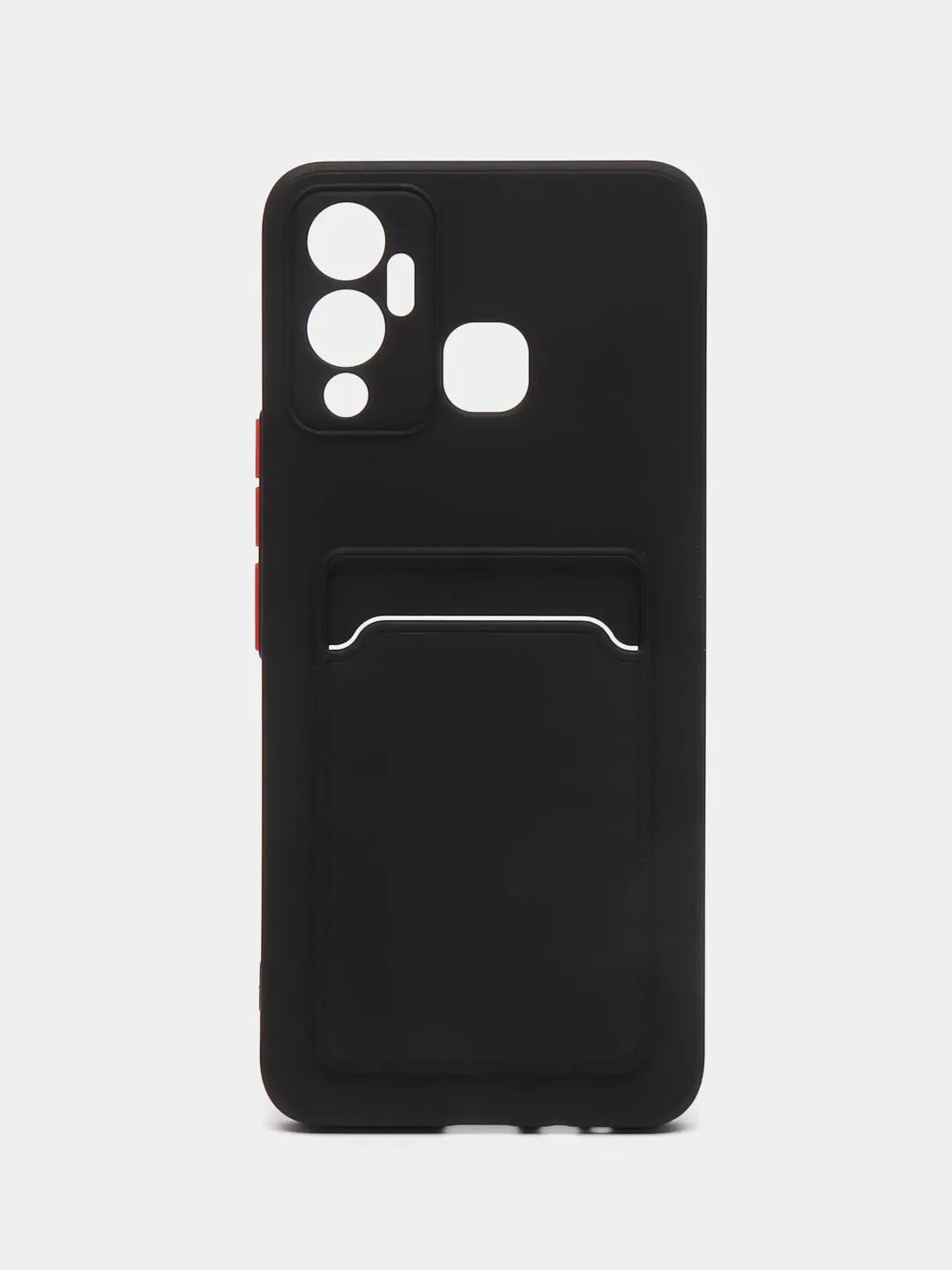 Чехол для Infinix HOT 12 PLAY NFC Хот 12 Плей, с карманом для карт, прозрачный