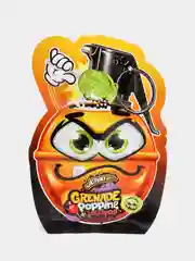 Зеленый леденец на палочке с шипучей карамелью Johny Bee Grenade, 13 г
