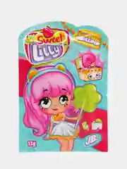 Бирюзовый леденец на палочке JohnyBee Sweet Lilly, с шипучей карамелью, 13 г