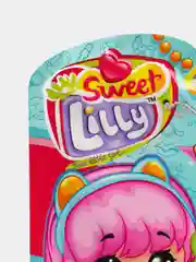 Бирюзовый леденец на палочке JohnyBee Sweet Lilly, с шипучей карамелью, 13 г