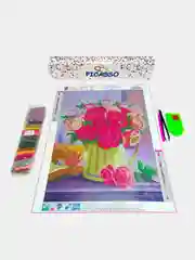 Алмазная мозаика "Цветы", 30 х 40 см, без подрамника