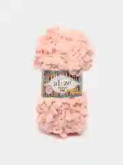 Пудровый пряжа Alize Puffy Fine Ализе Пуффи Файн 100% микрополиэстер Вес 100 г Длина нити 14 м