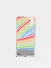 Горчичный чехол силиконовый жидкий с блестками Huawei Honor 10X Lite 8C 8A Y6 2019