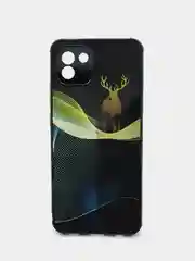 Серый меланж чехол силиконовый с принтом Samsung Galaxy A03