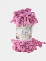 Голубой пряжа с большими петельками Puffy Alize (Ализе Пуффи), разные цвета