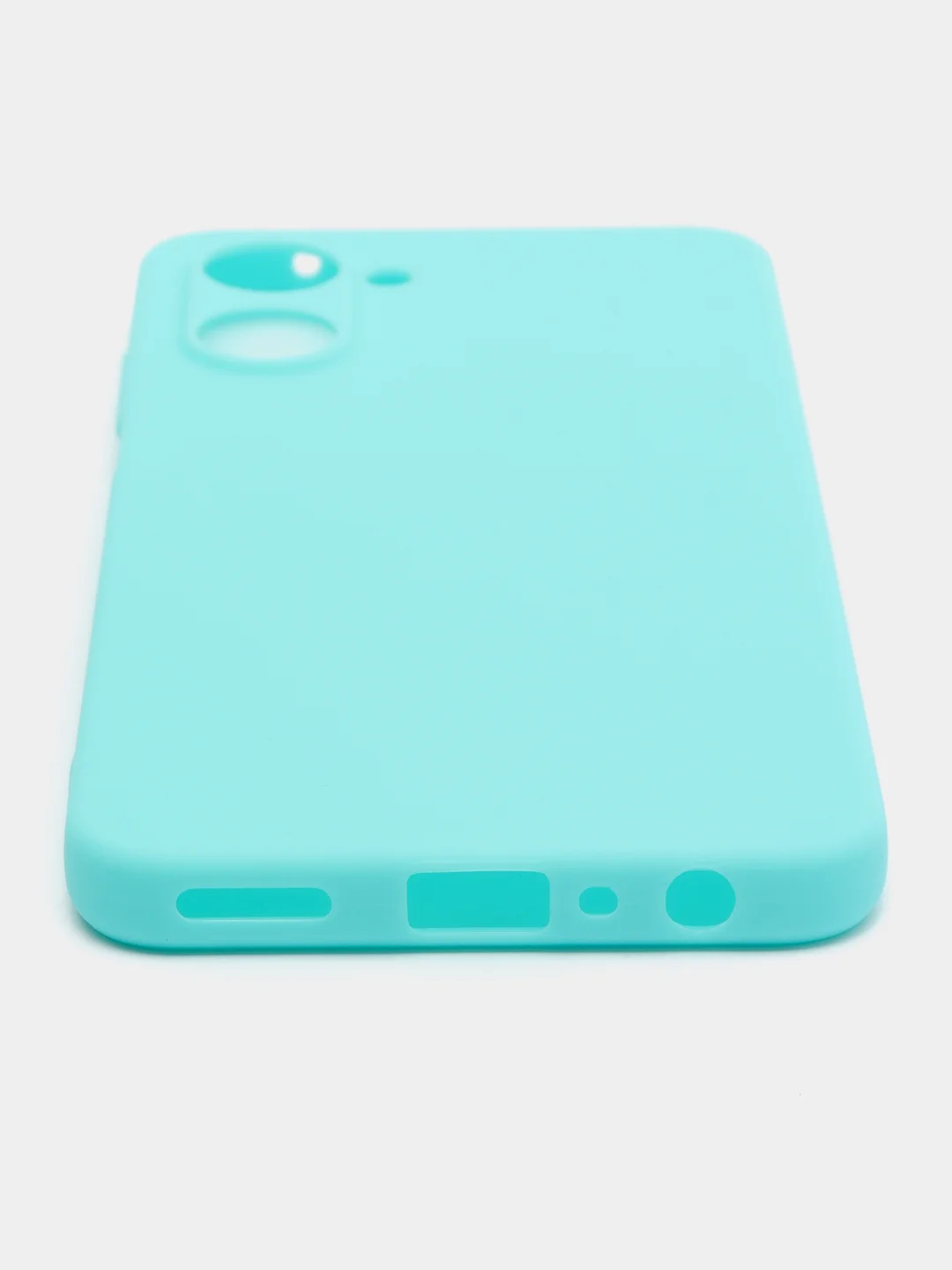 Бирюзовый чехол Realme 10 / Реалми 10, силиконовый, цветной, матовый