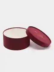 Бордовый круглая коробка с крышкой