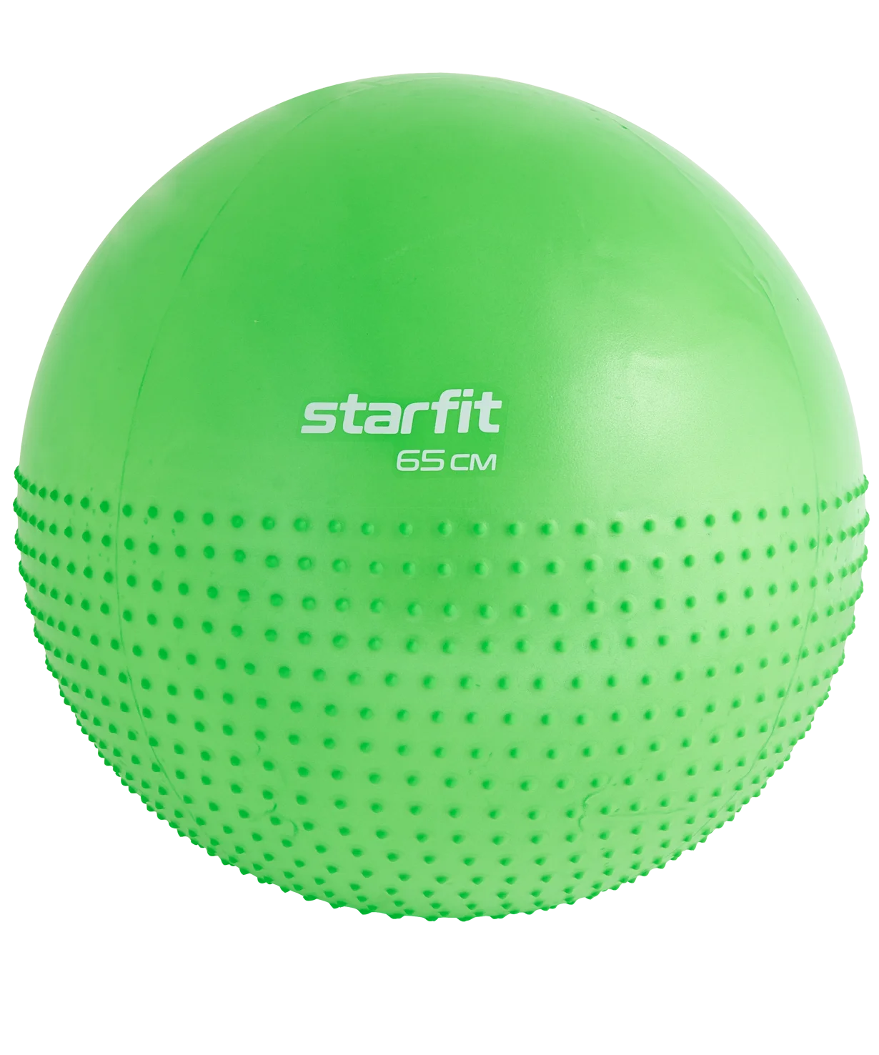 Зеленый фитбол полумассажный STARFIT, 65 см
