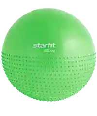 Зеленый фитбол полумассажный STARFIT, 65 см