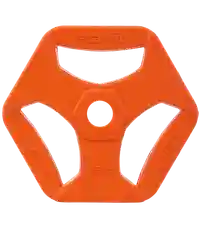 Оранжевый диск обрезиненный с хватами STARFIT, 2,5 кг