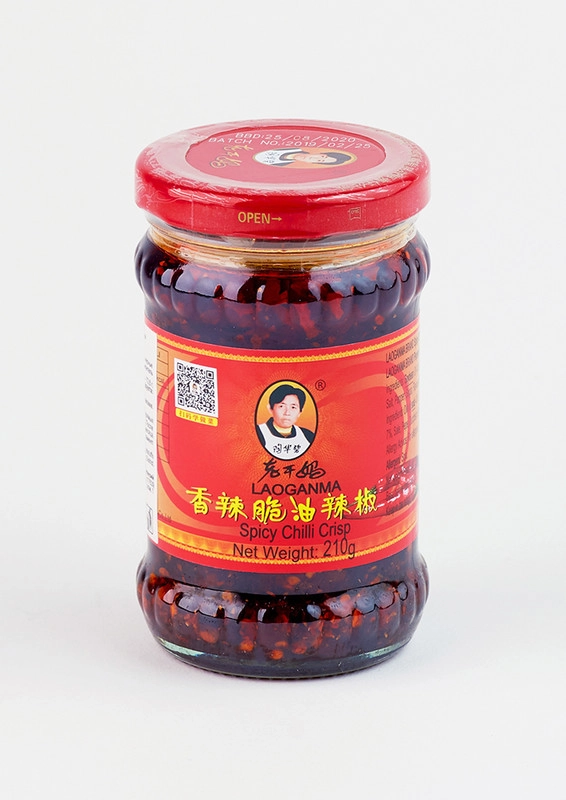 Острый соус Lao Gan Ma, с хрустящим перцем чили, 210 г