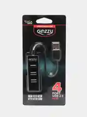 Разветвитель на 4 порта GINZZU, USB 2.0 HUB, USB-концентратор