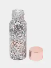 Серебряный блёстки глиттер для лица с лопаткой
