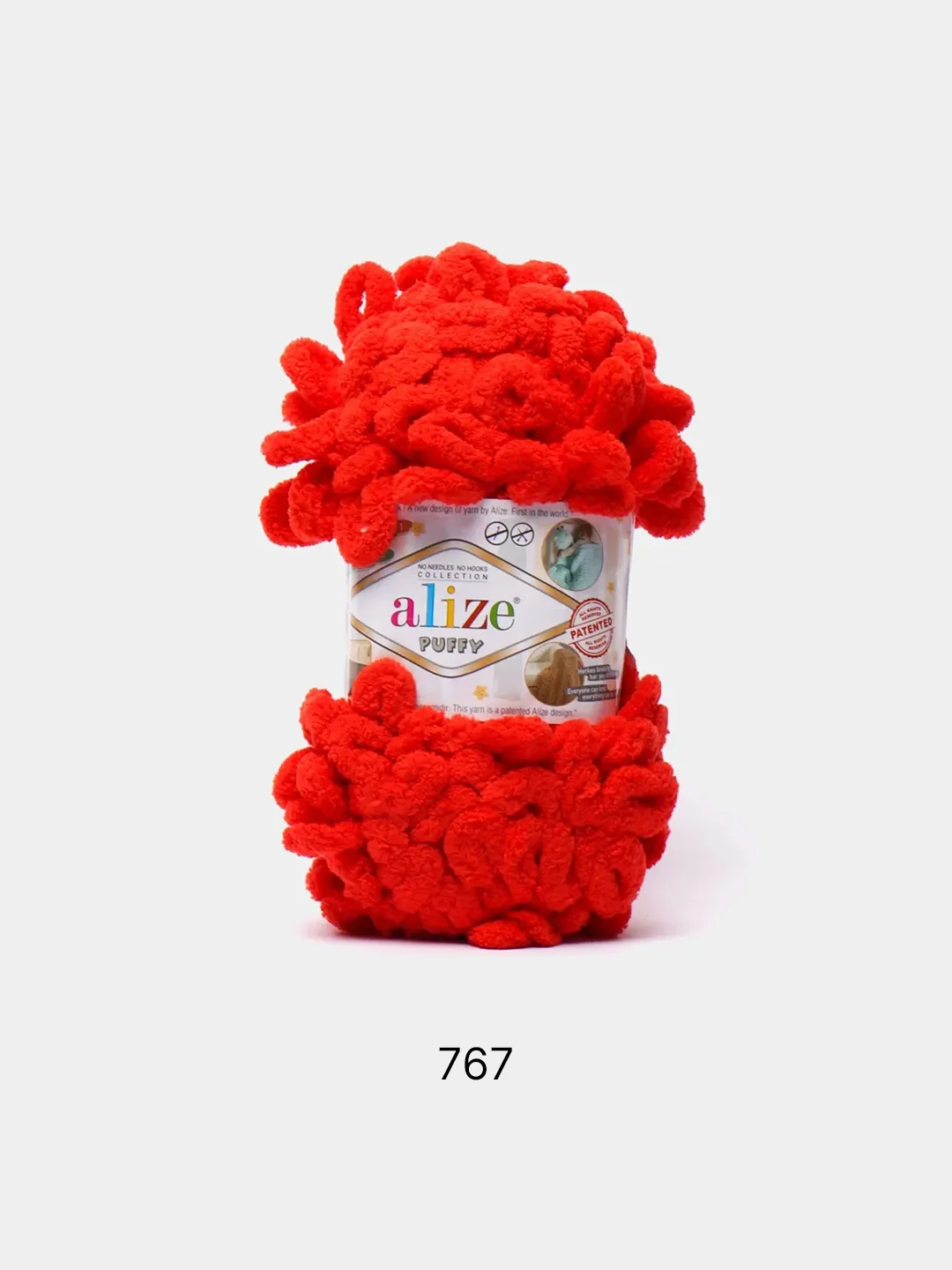 Молочный пряжа с большими петельками Puffy Alize (Ализе Пуффи), разные цвета