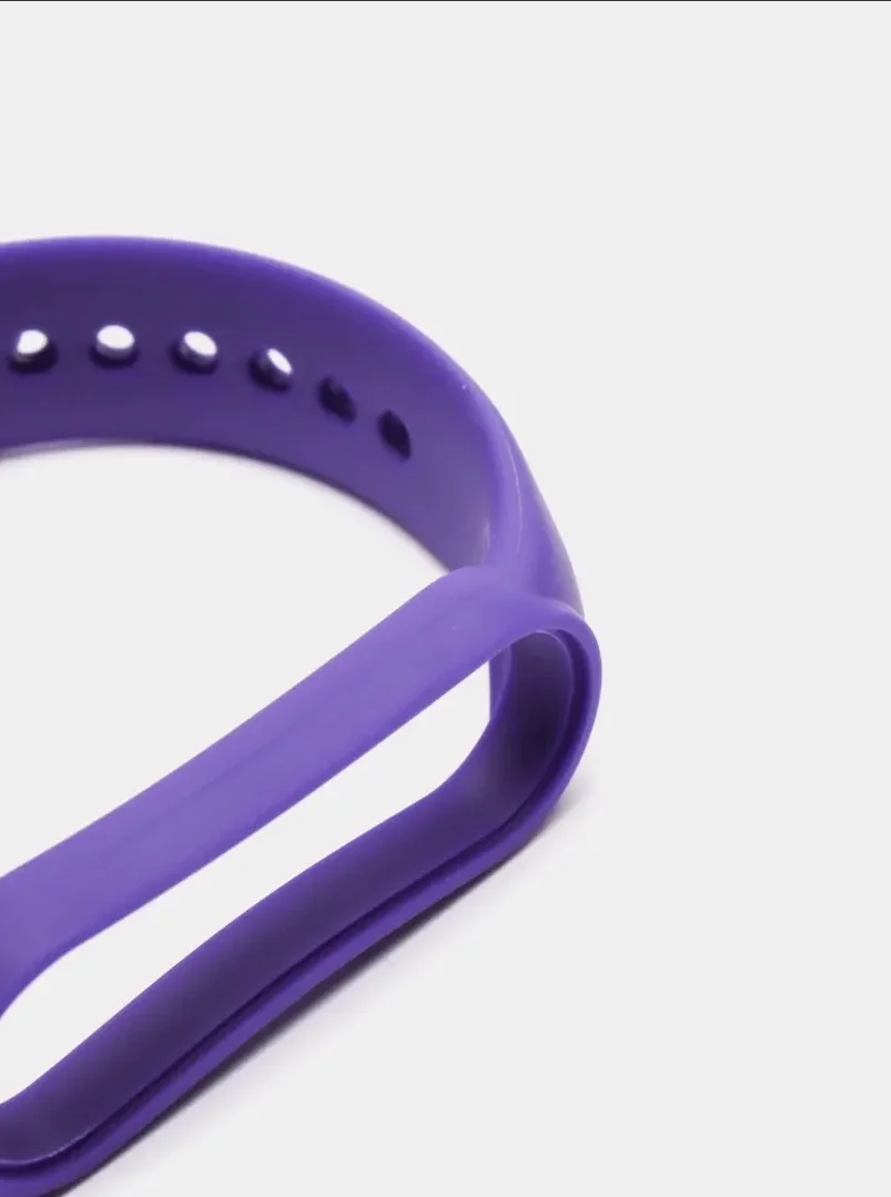 Аметистовый ремешок силиконовый для фитнес браслета Xiaomi Mi Band 5 Mi Band 6 (Ми Банд 5 Ми Банд 6)