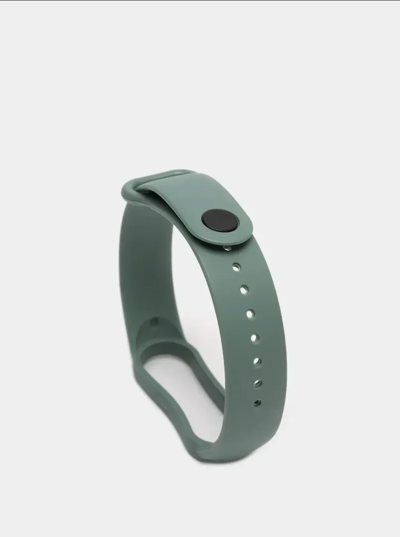Хаки ремешок силиконовый для фитнес браслета Xiaomi Mi Band 5 Mi Band 6 (Ми Банд 5 Ми Банд 6)