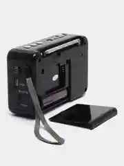 Черный радио с фонарем 521 и mp3-плеером, AM/FM, USB, SD