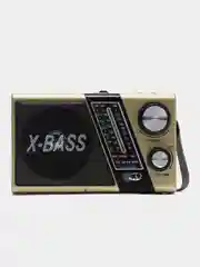 Золотой радио с фонарем и mp3 плеером AM/FM, USB, SD 752