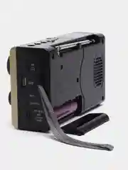 Золотой радио с фонарем и mp3 плеером AM/FM, USB, SD 752