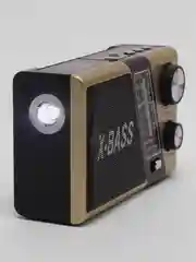 Золотой радио с фонарем и mp3 плеером AM/FM, USB, SD 752