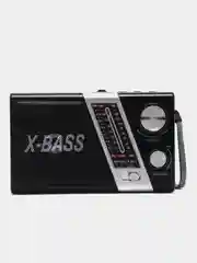 Черный радио с фонарем и mp3 плеером AM/FM, USB, SD 752