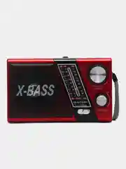 Красный радио с фонарем и mp3 плеером AM/FM, USB, SD 752