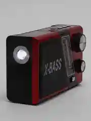 Красный радио с фонарем и mp3 плеером AM/FM, USB, SD 752
