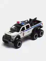 Белый машина металлическая полиция Форд Раптор (Ford Raptor), инерционная, с озвучкой, 21 см