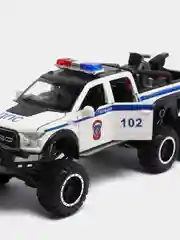Белый машина металлическая полиция Форд Раптор (Ford Raptor), инерционная, с озвучкой, 21 см